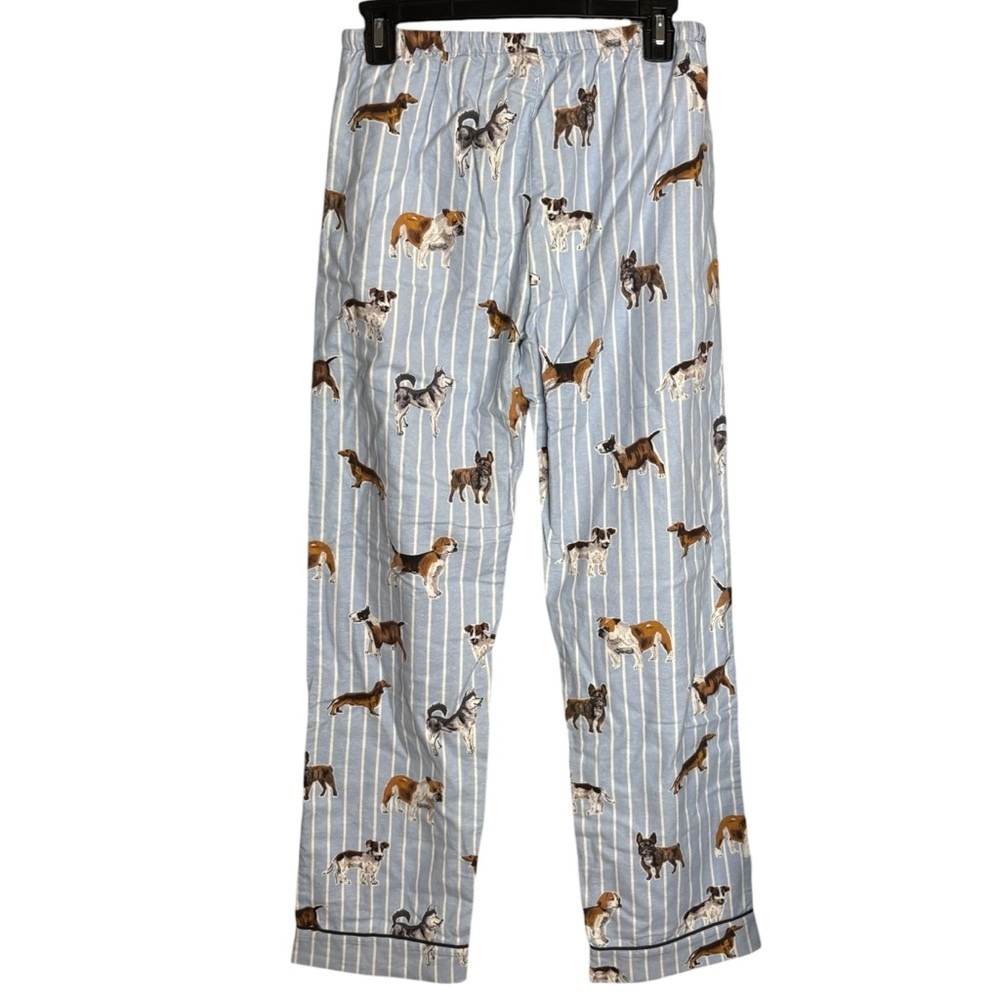 PJ Salvage Flannel Cotton Pajama Set Doggone Tired Dog Print NWT size xs blue - Picture 7 of 10